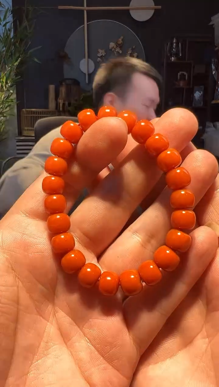 【闪购商品】南红玛瑙手串未镶嵌10+(柿1000)