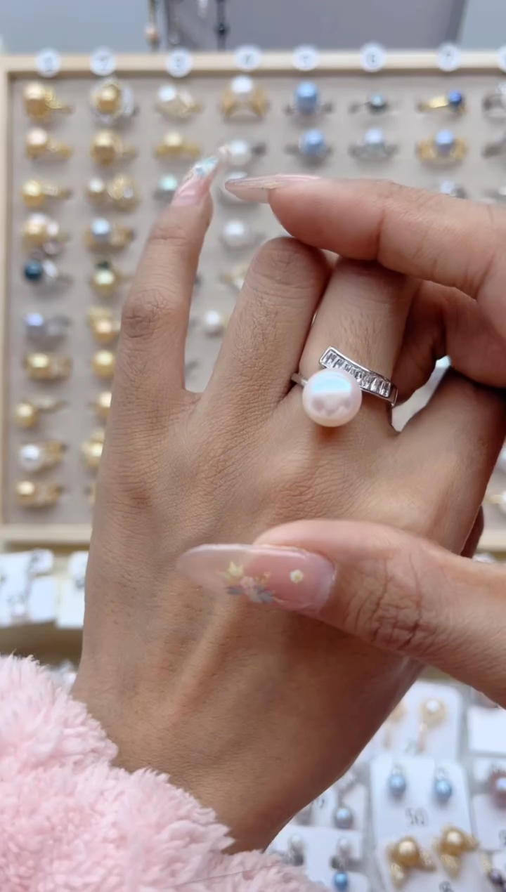 【闪购商品】淡水珍珠戒指合金2