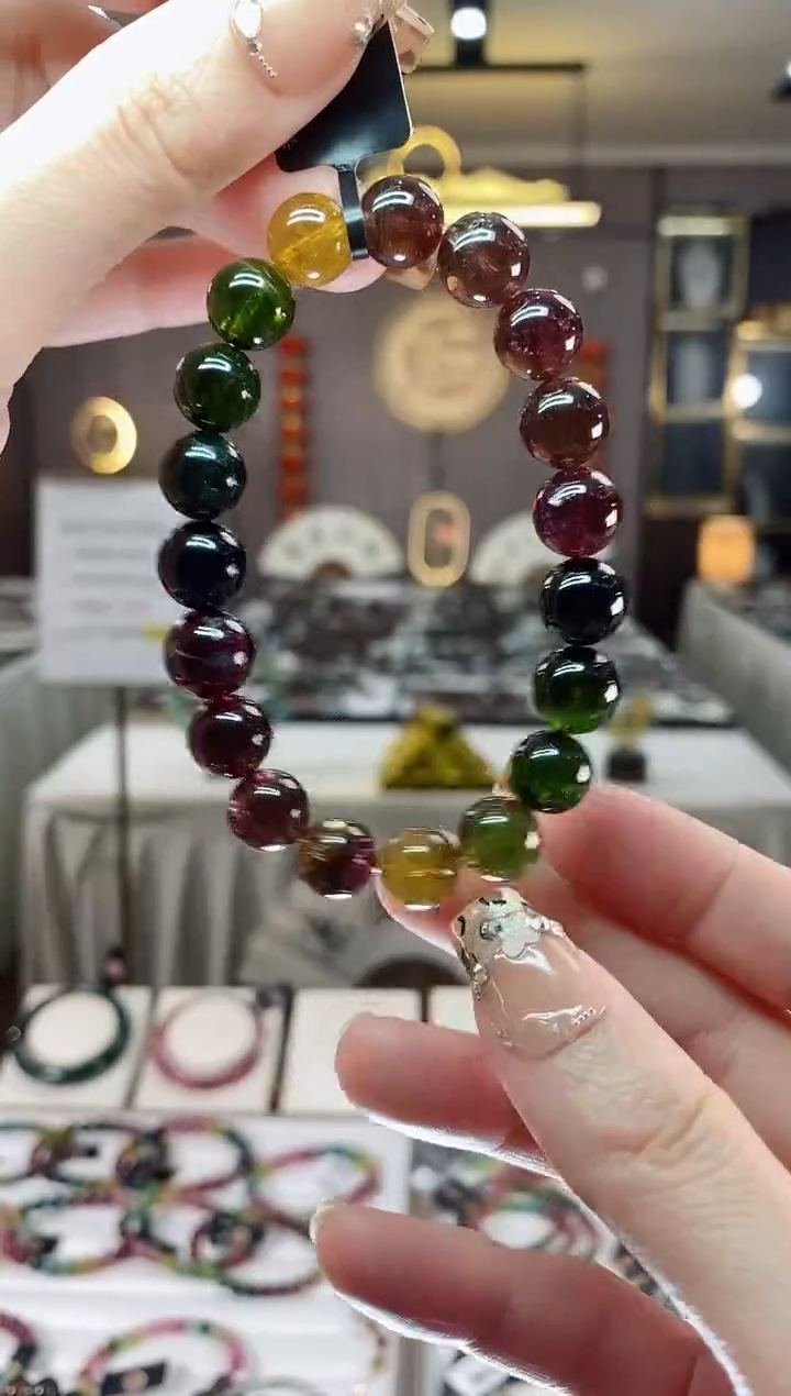 【闪购商品】碧玺单圈手串10mm+未镶嵌一物一证dan