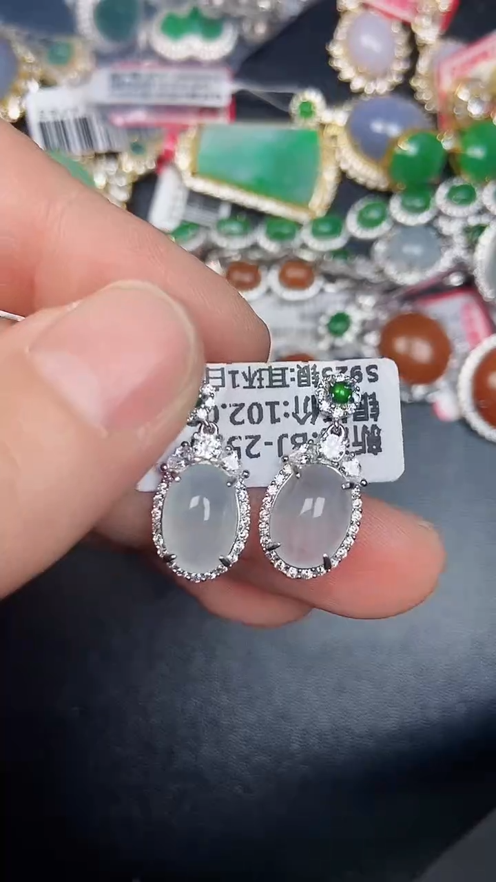 银S925镶嵌戒指翡翠1900