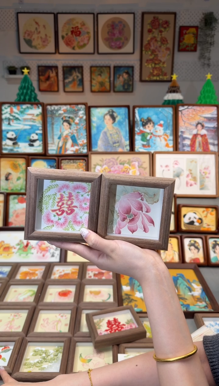 国画合欢双喜 荷花 一组11