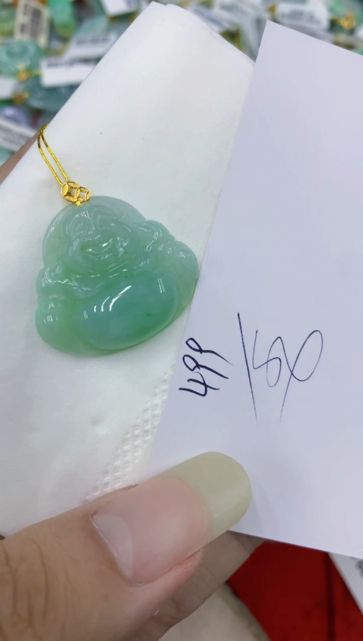 翡翠18K金镶嵌颈饰111111111111