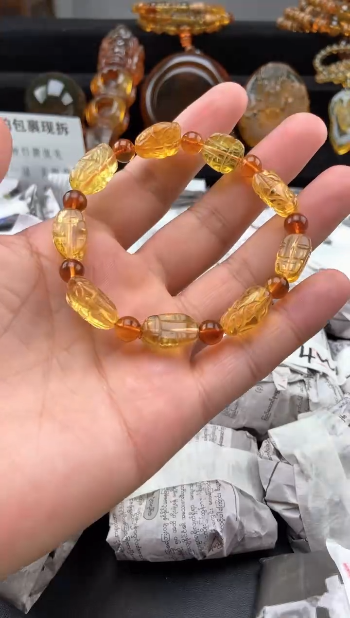 未镶嵌琥珀手链貔貅手串