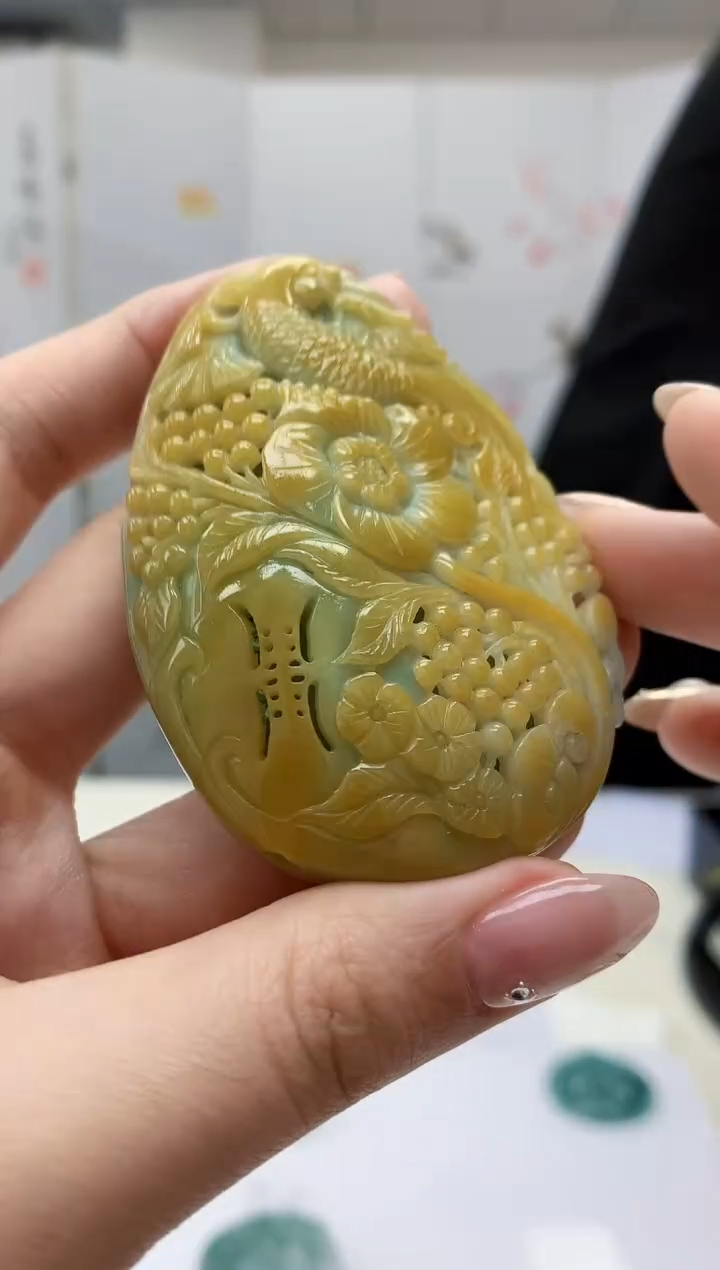 【闪购商品】定制翡翠未镶嵌1502jw-毛货挂件24