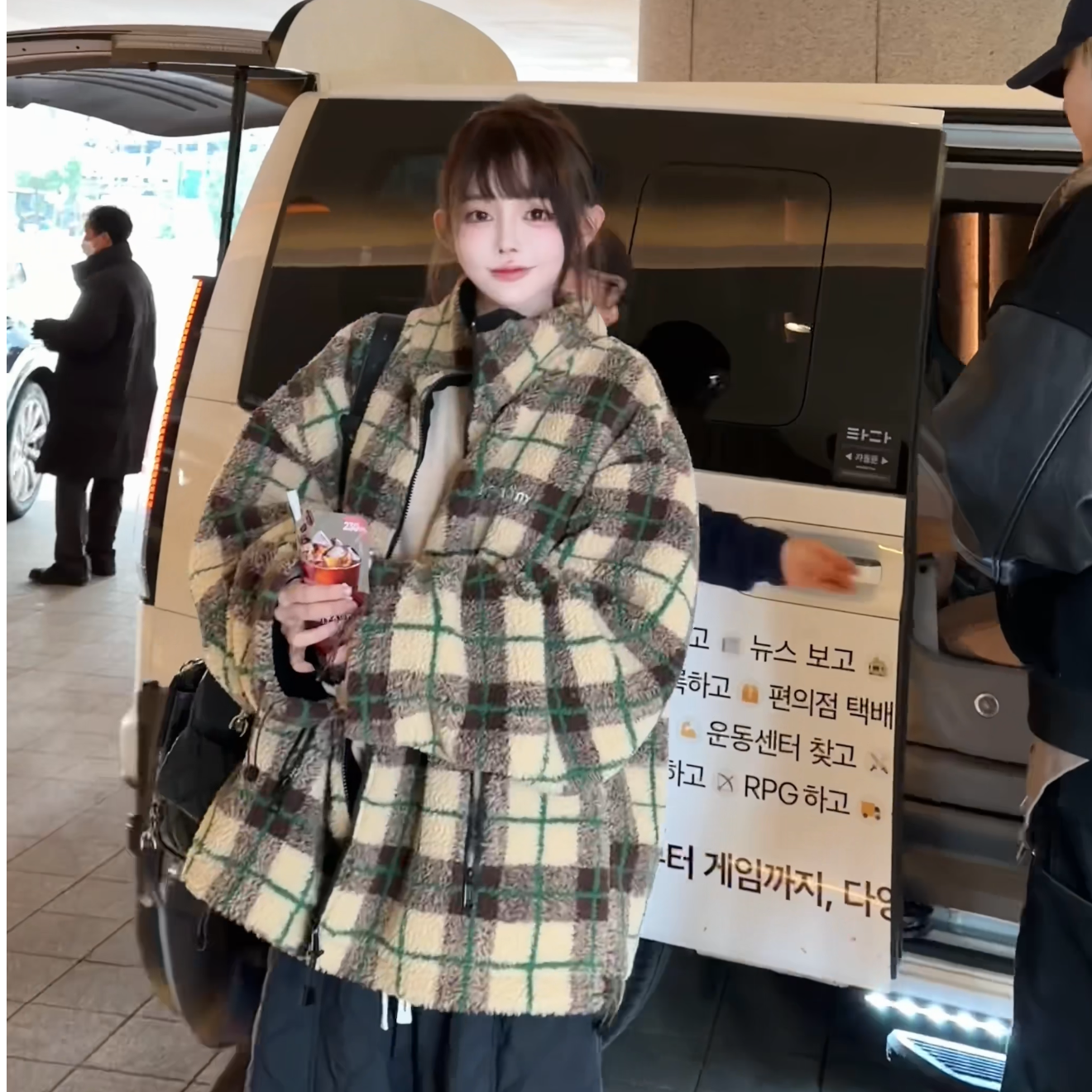 【陶格】休闲羊羔毛条纹百搭宽松外套TG25D4C4419