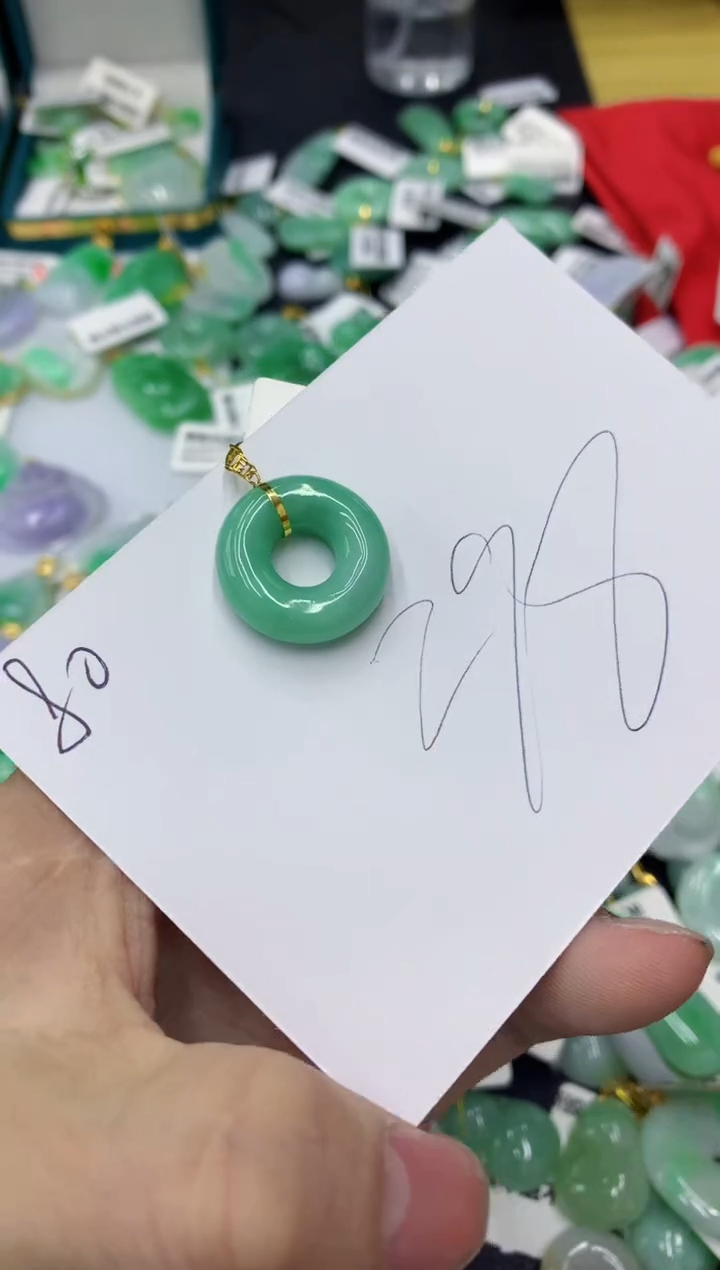 【闪购商品】翡翠颈饰18K金镶嵌1111111111