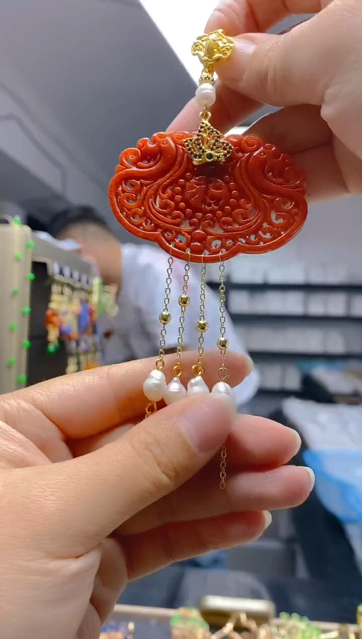 【闪购商品】翡翠耳饰合金0356翡翠压襟