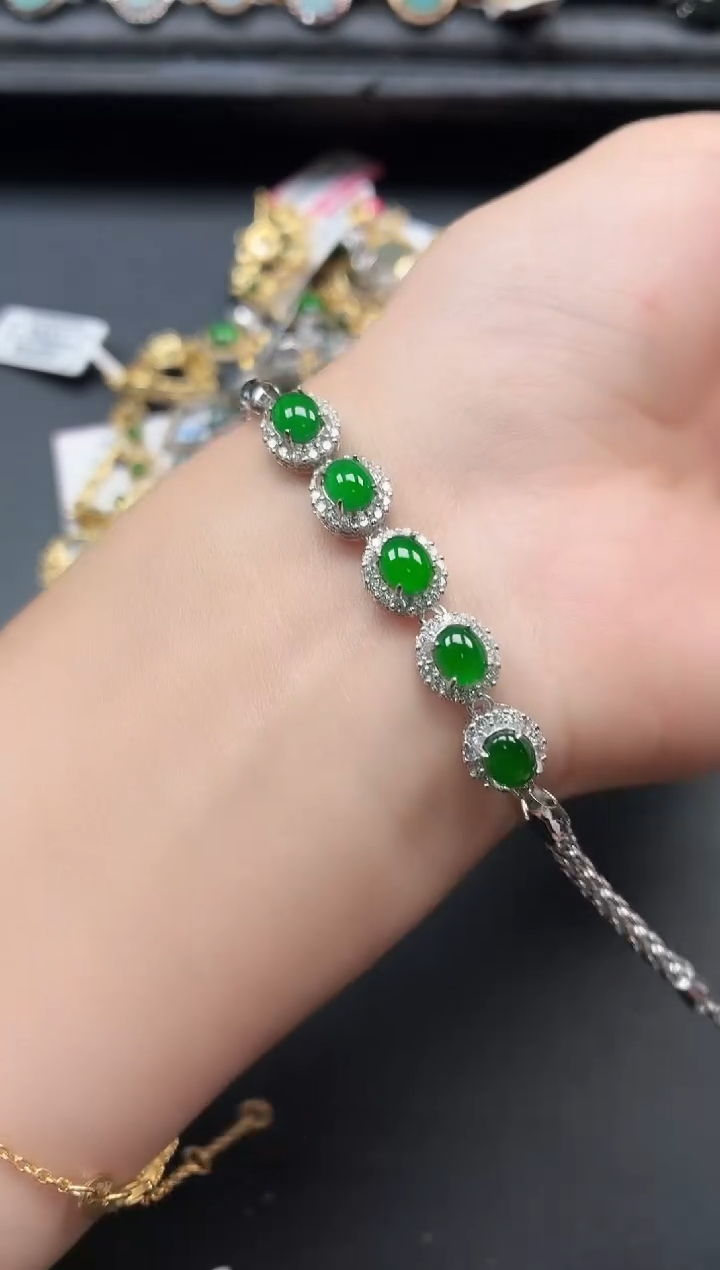 银S925镶嵌戒指翡翠1111