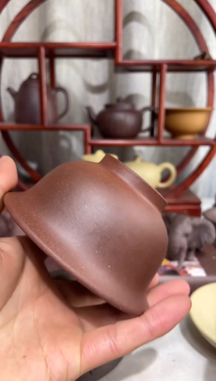 【闪购商品】紫砂茶壶红皮龙大斗笠杯