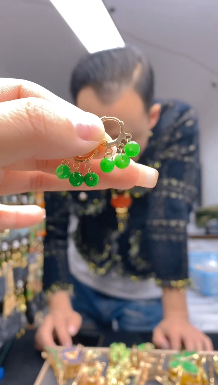 【闪购商品】翡翠耳饰合金37翡翠耳包