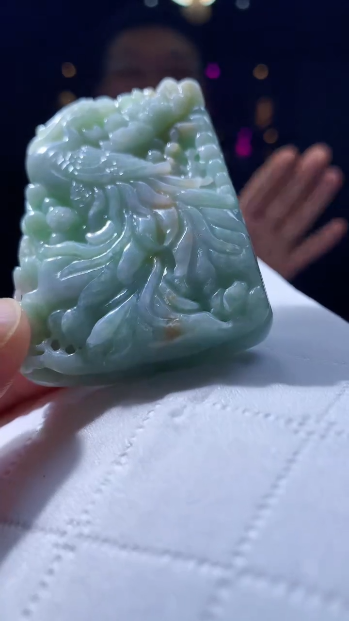 【闪购商品】定制翡翠未镶嵌1015hn-毛货挂件12