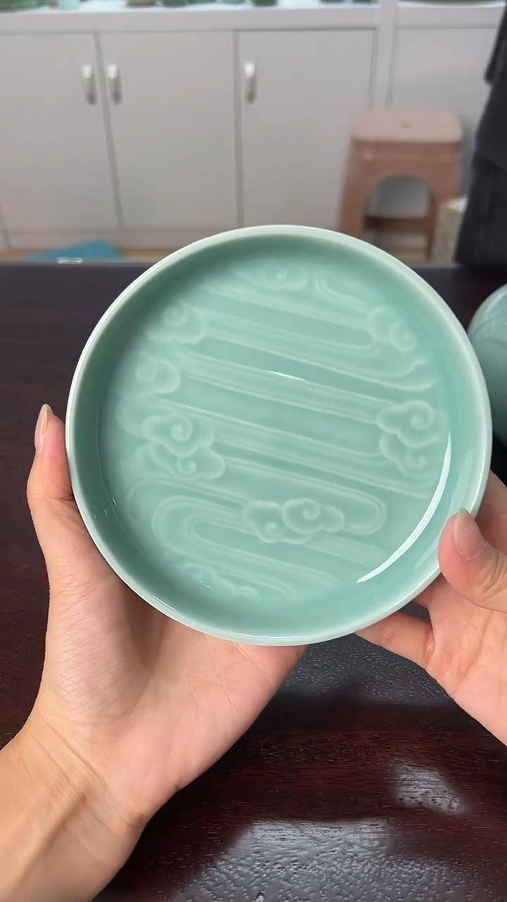 龙泉云间青瓷小米茶器