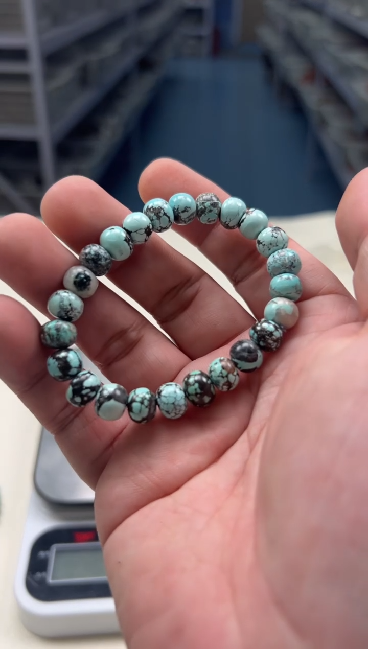 未镶嵌绿松石手串卡8.3单圈手串6492