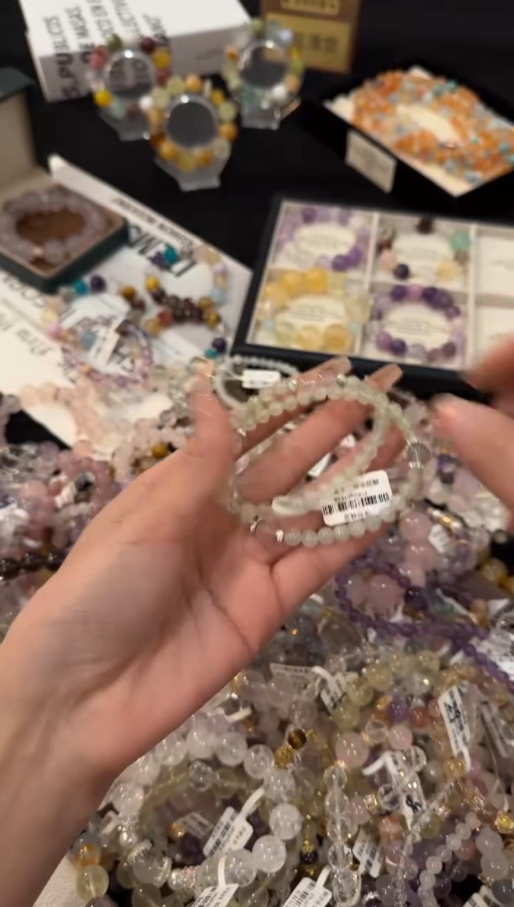 合金手链水晶葡萄石双圈x1036
