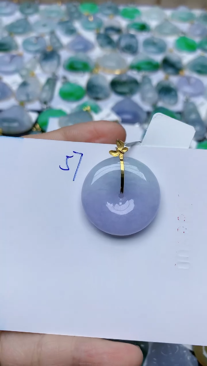 【闪购商品】翡翠颈饰18K金镶嵌天然翡翠A货