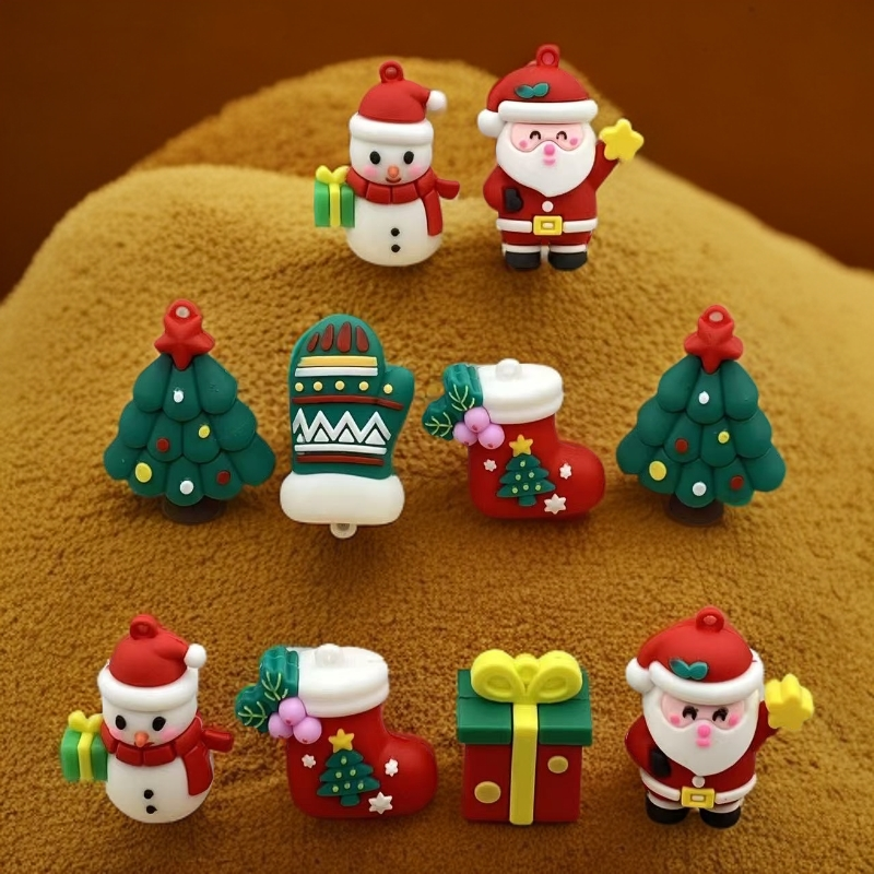 圣诞系列圣诞树钥匙扣可用于手工DIY潮玩公仔批货婚礼抛洒礼物