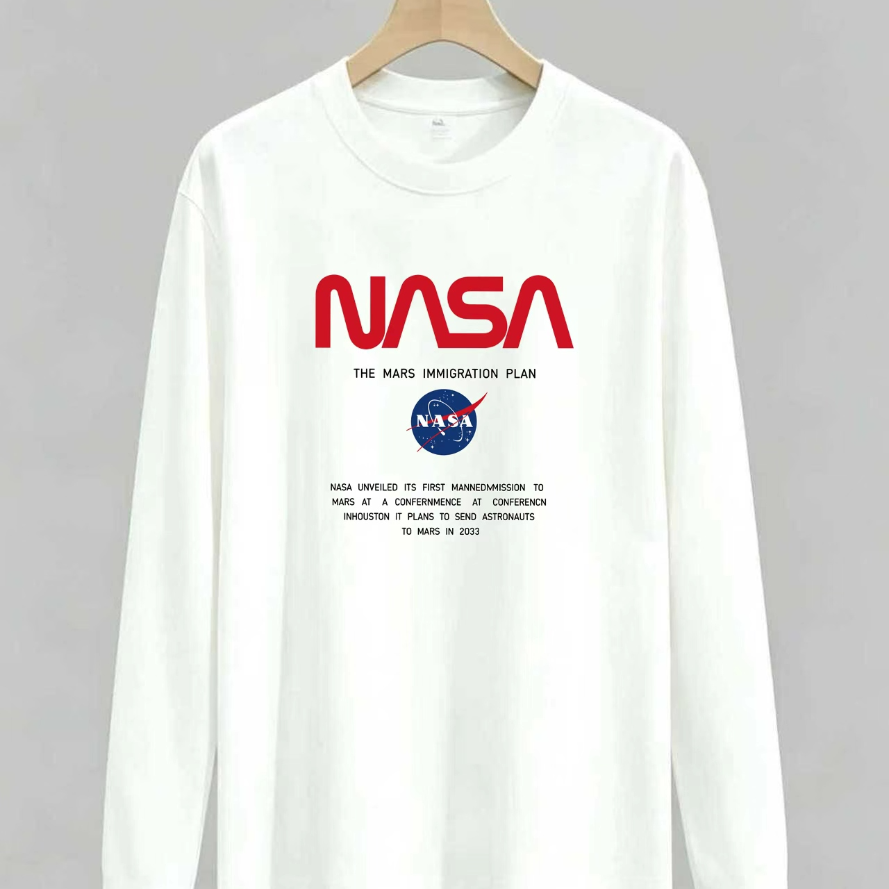NASA联名秋衣微宽松情侣时尚男女同款休闲百搭长袖