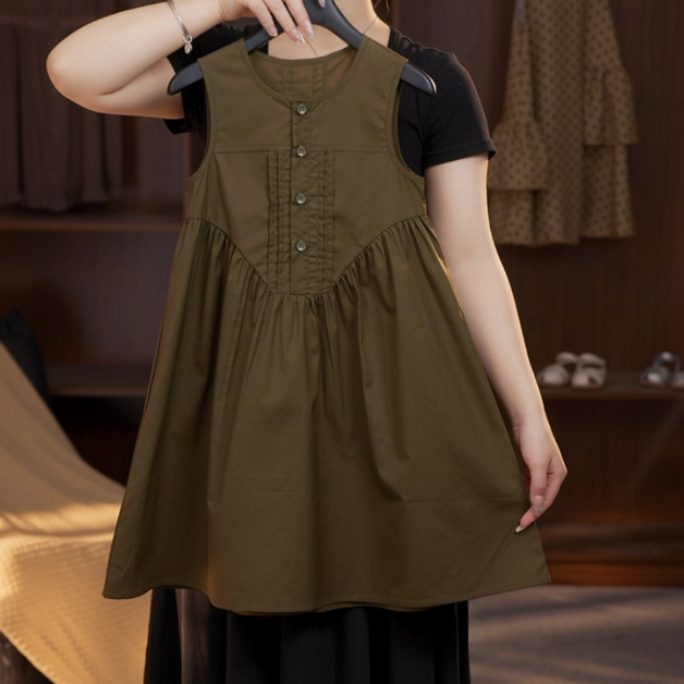 2025C夏季女童时尚纯棉宽松洋气显瘦气质显白新款连衣裙1566