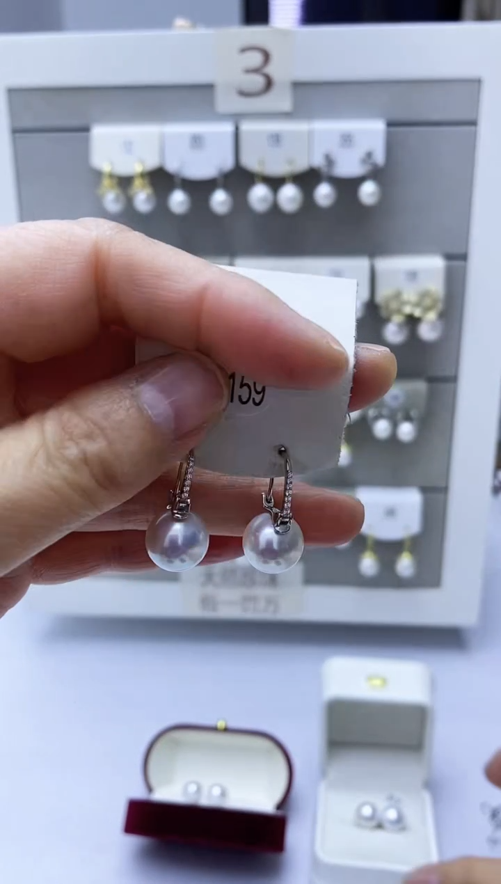 【闪购商品】淡水珍珠耳饰银S925镶嵌159