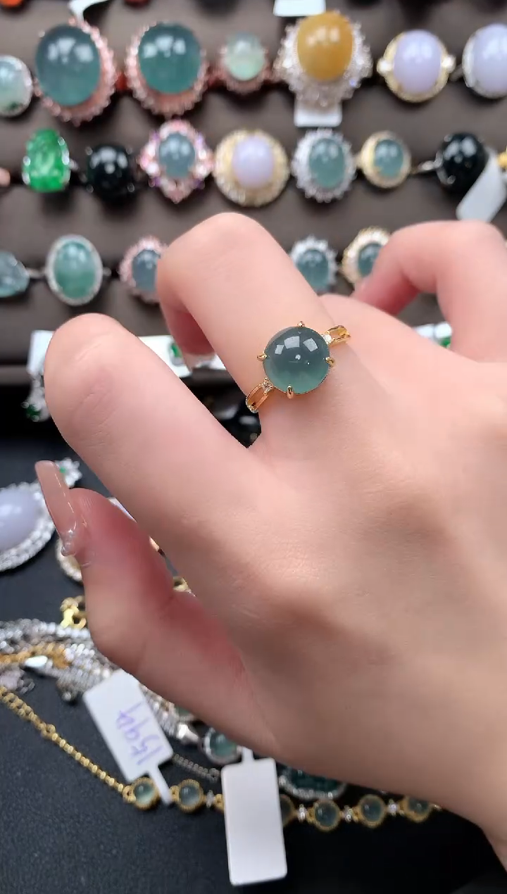 【闪购商品】翡翠戒指银S925镶嵌5124124