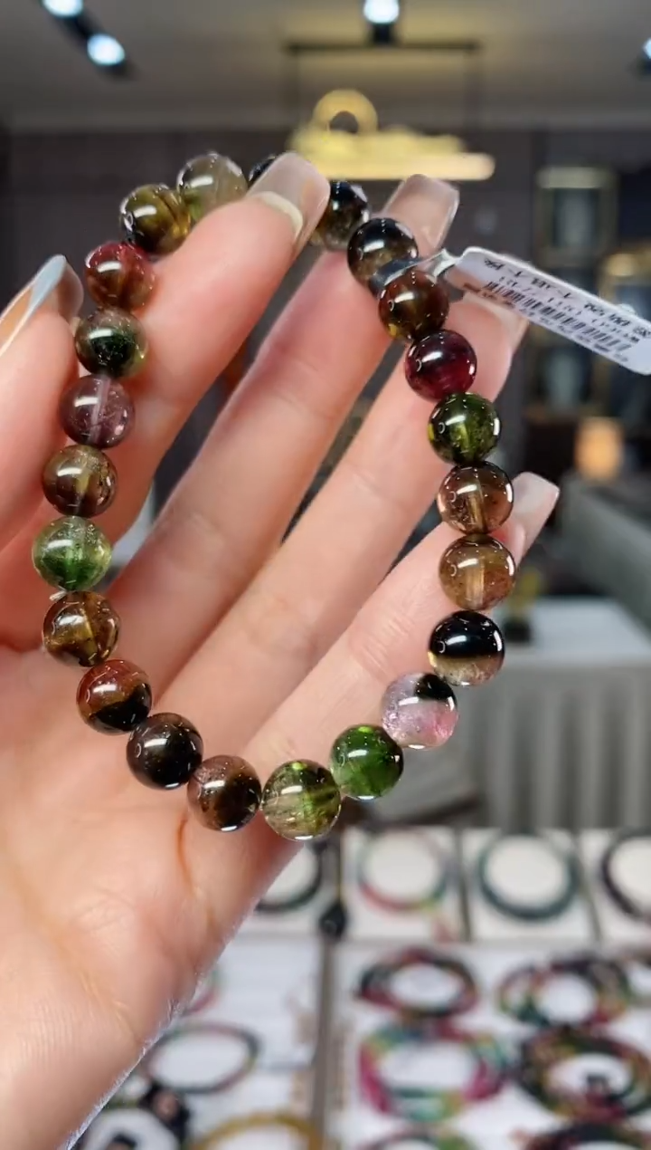 【闪购商品】碧玺西瓜单圈手串8mm+未镶嵌一物一证dan