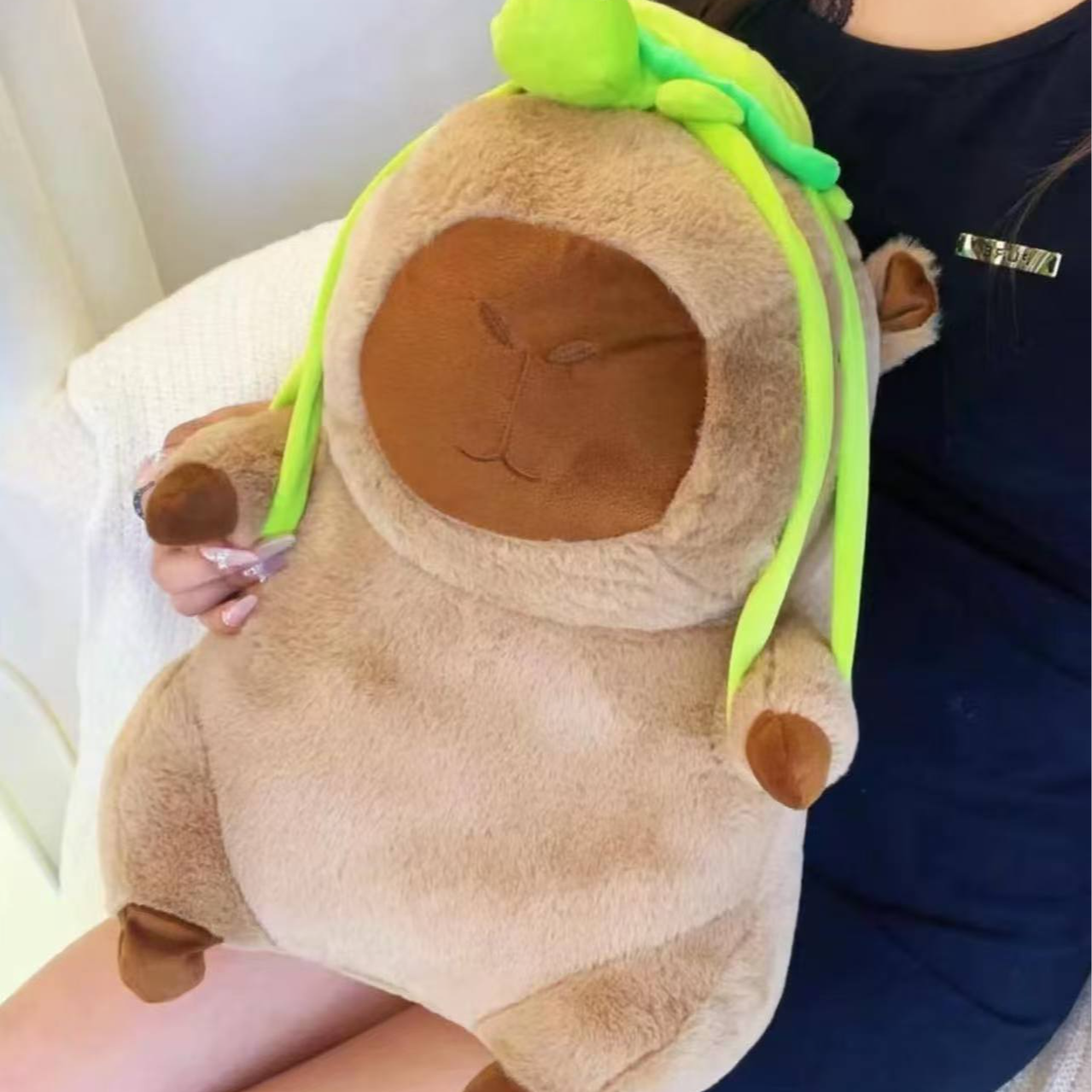 乌龟卡皮巴拉毛绒玩具抱枕一个40cm手工测量误差3cm左右破损补发