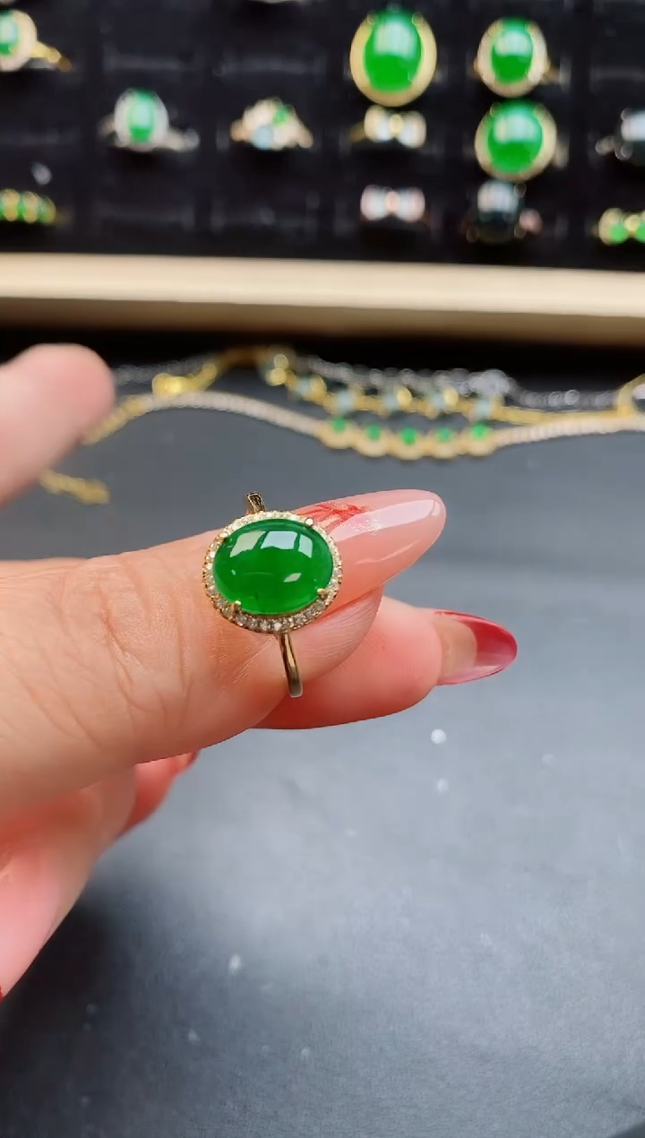 【闪购商品】翡翠戒指银S925镶嵌50805580