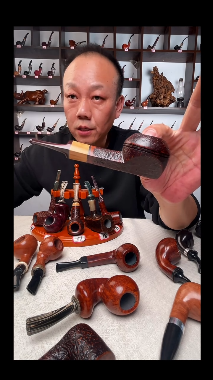 意大利石楠木手工打磨烟斗