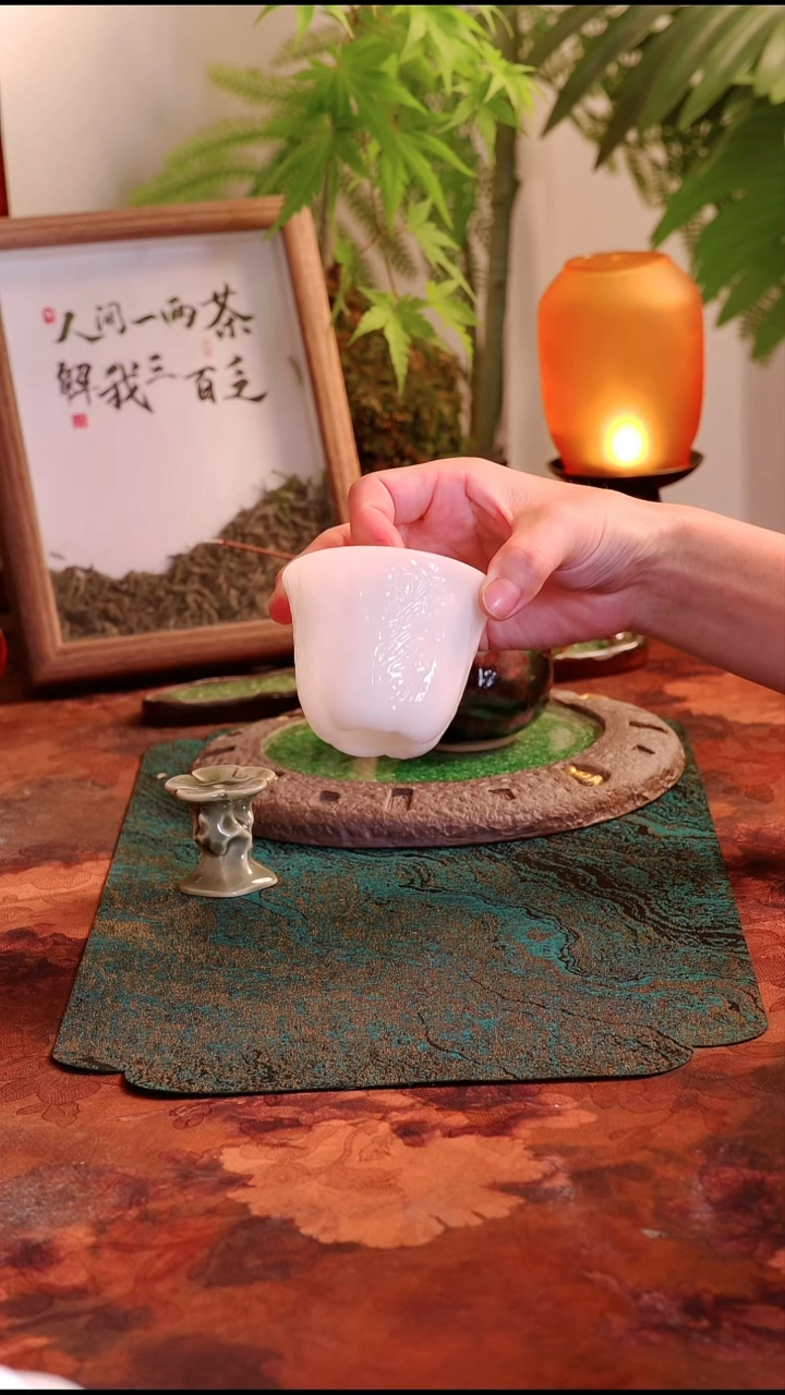 白瓷主人杯璞玉玉瓷通透茶杯个人专用主人喝茶杯陶瓷功夫茶具单杯