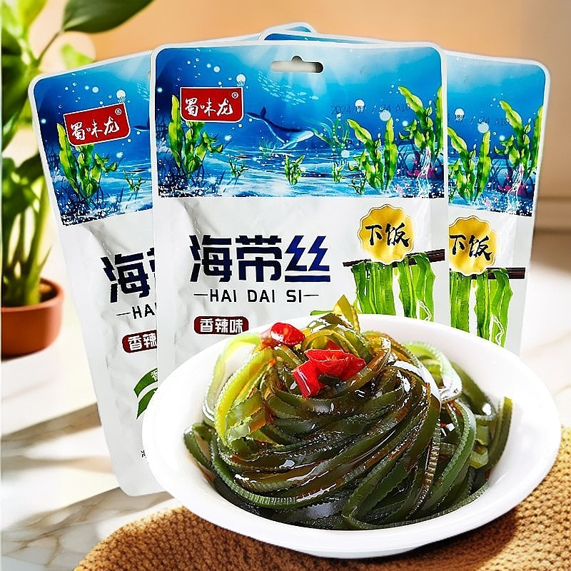 蜀味龙微辣海带零食休闲下饭菜开袋即食海带丝麻辣正宗调料 图片 2