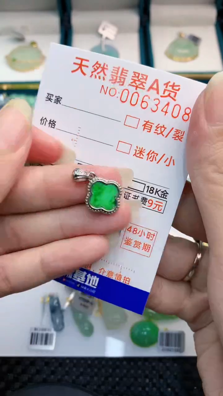 【闪购商品】翡翠颈饰银S925镶嵌            8