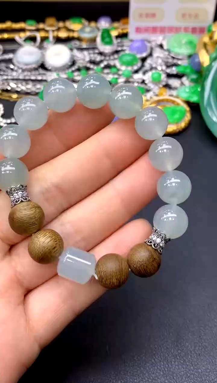 未镶嵌手串翡翠小*花135-中国好珍宝