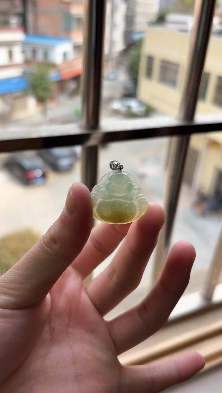 【闪购商品】翡翠颈饰18K金镶嵌佛公