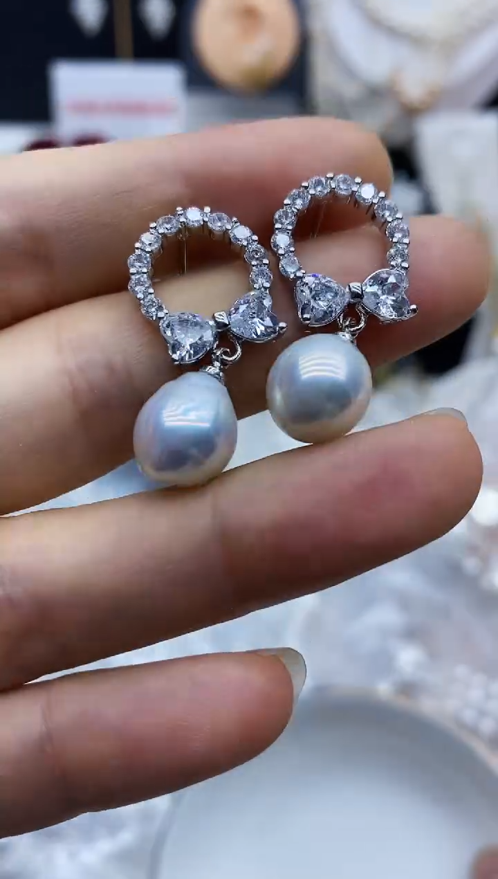 未镶嵌耳饰淡水珍珠多样性发其一