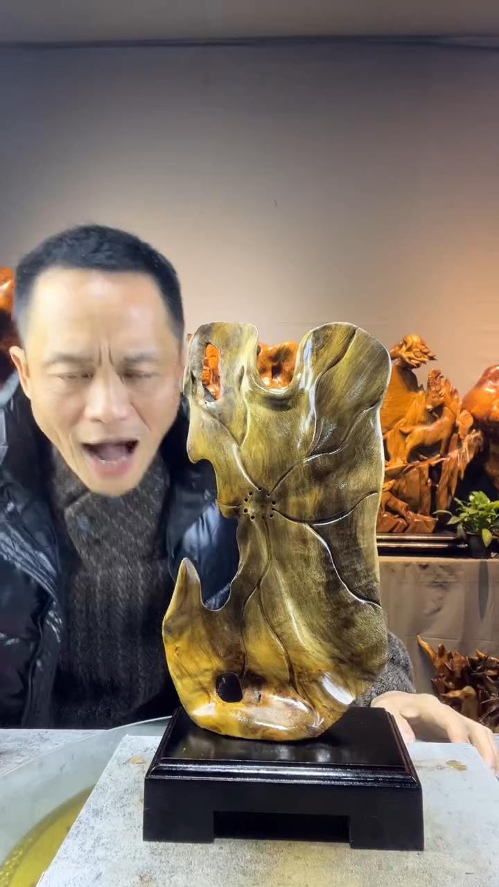 金丝楠阳****料小叶桢楠随行摆件35