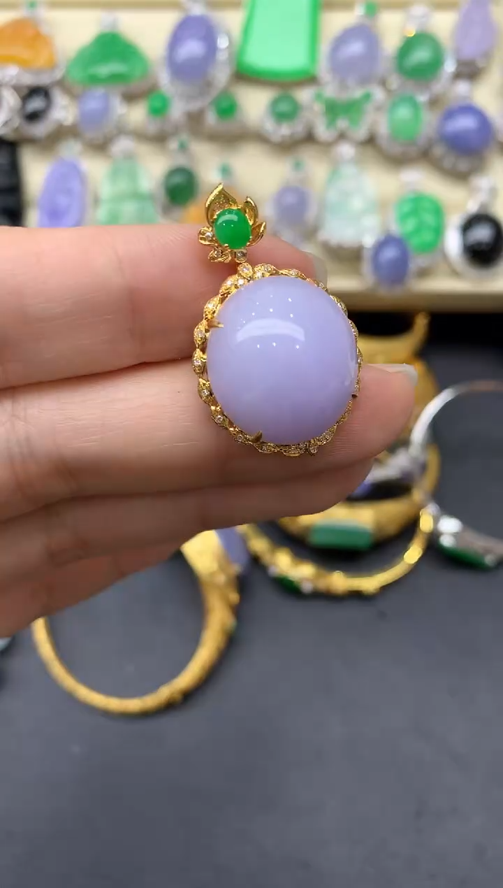 【闪购商品】翡翠颈饰18K金镶嵌479-中国好珍宝