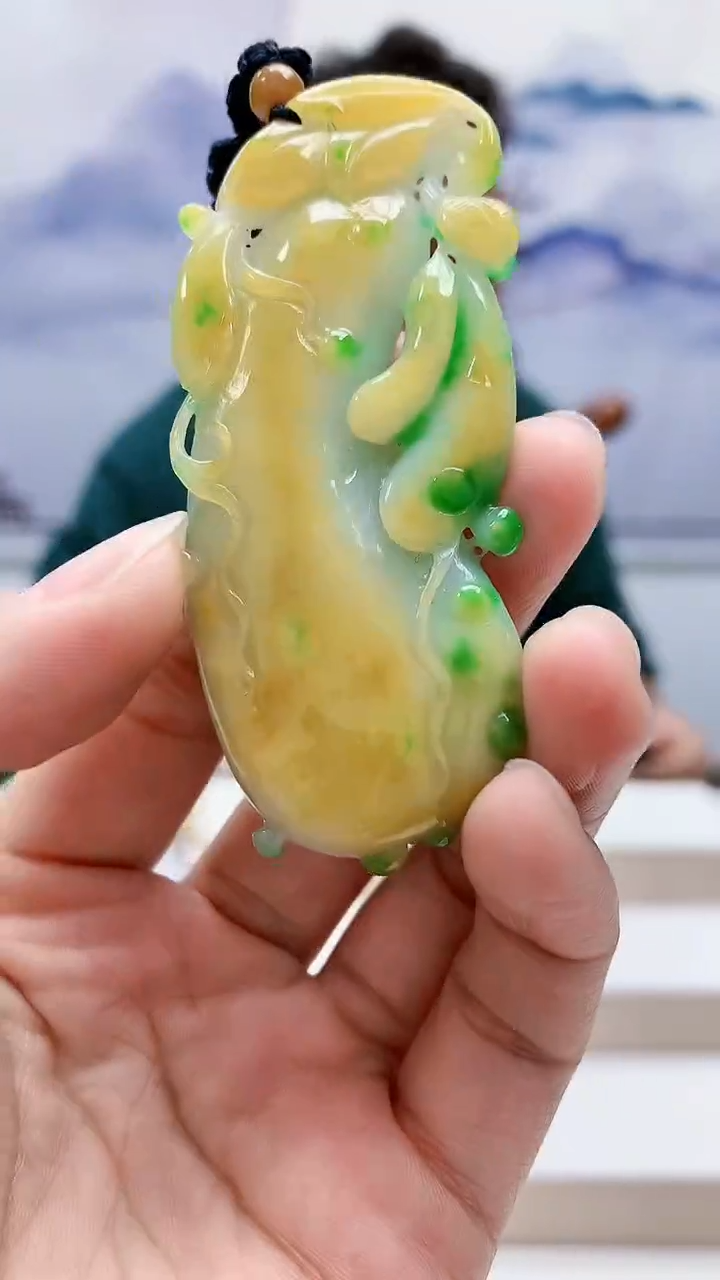 未镶嵌定制翡翠5175lr-毛货挂件54