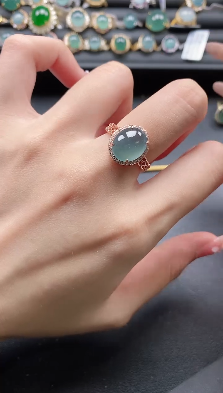 【闪购商品】翡翠戒指银S925镶嵌1111