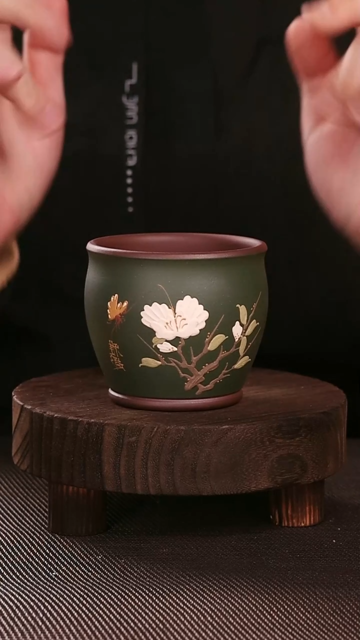 茶杯紫砂紫砂刻绘主人杯53