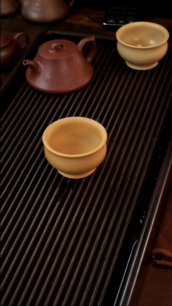 茶壶紫砂@*紫半手金黄段主人杯