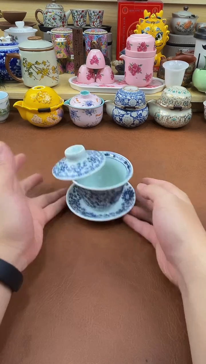 陶瓷茶具摆件旅行套组