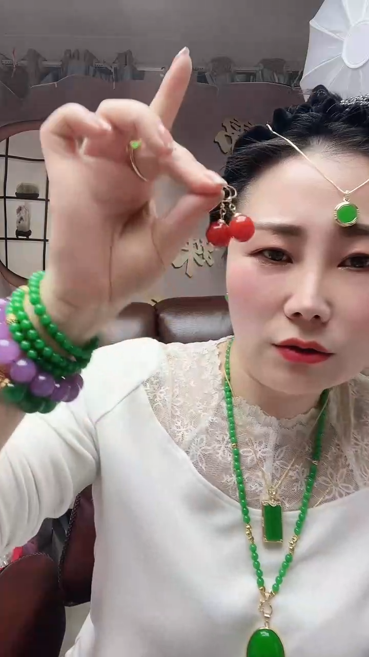 【闪购商品】翡翠耳饰14K金镶嵌S5号