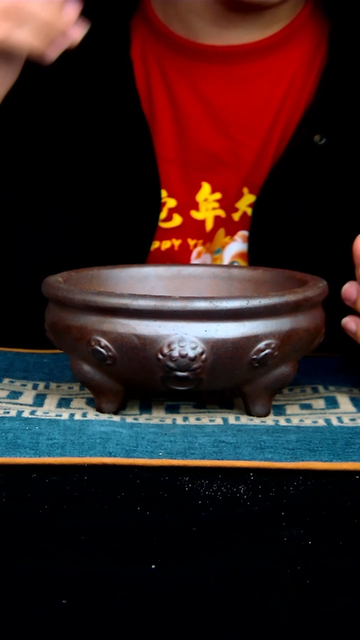 【闪购商品】紫砂花盆14.5*5内径紫砂花盆