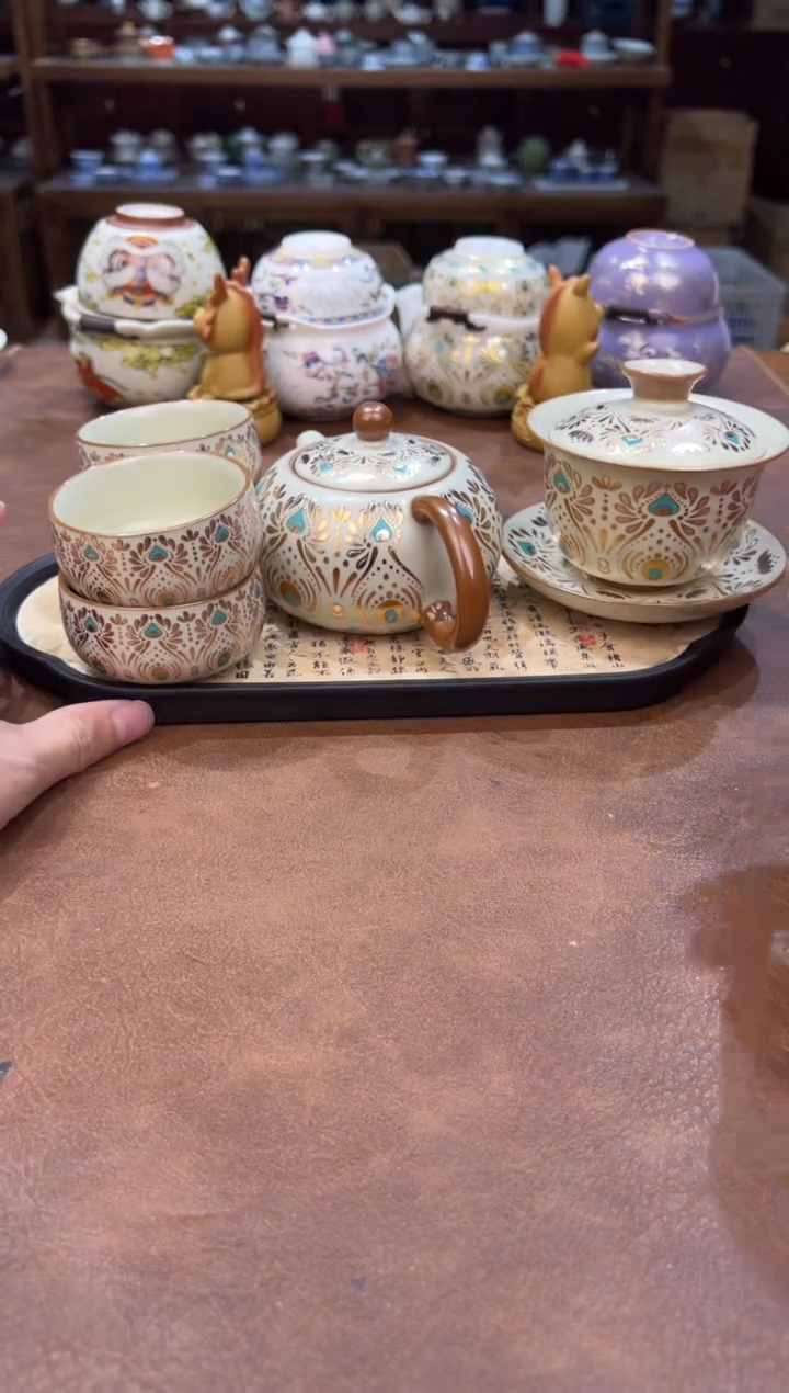 真的很便宜会开片的旅行茶具