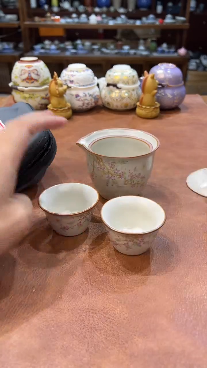 真的很便宜会开片的旅行茶具