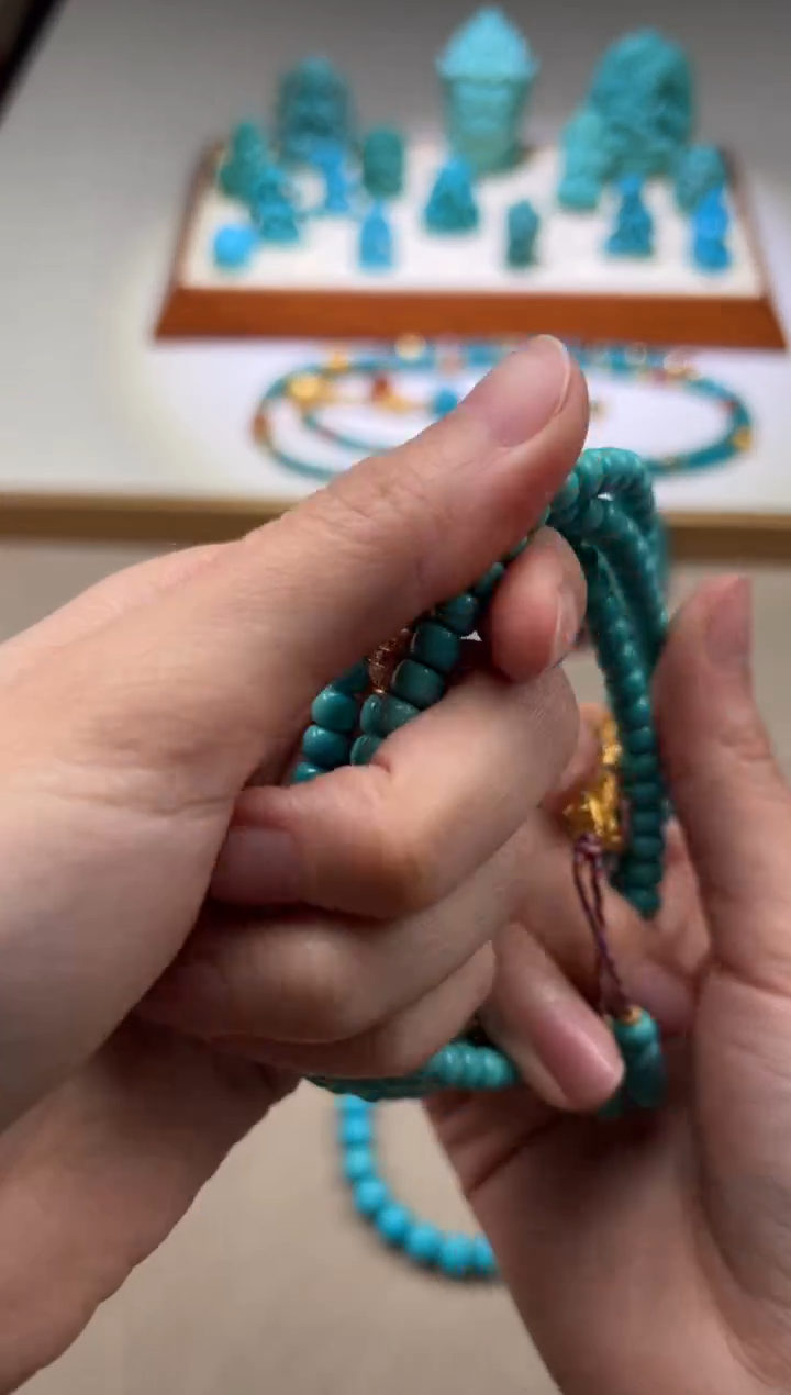 【闪购商品】绿松石手串手串18K金镶嵌手串手串