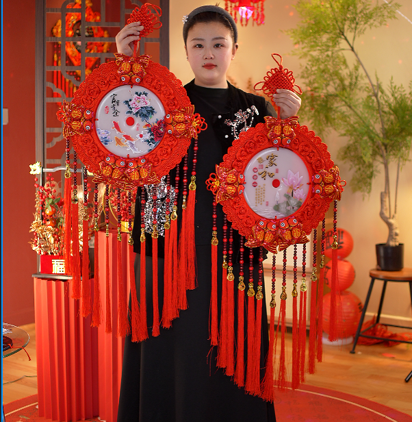 【YZY新款彩玉浮雕-特大号】2026新款中国结婚庆喜庆乔迁挂件j