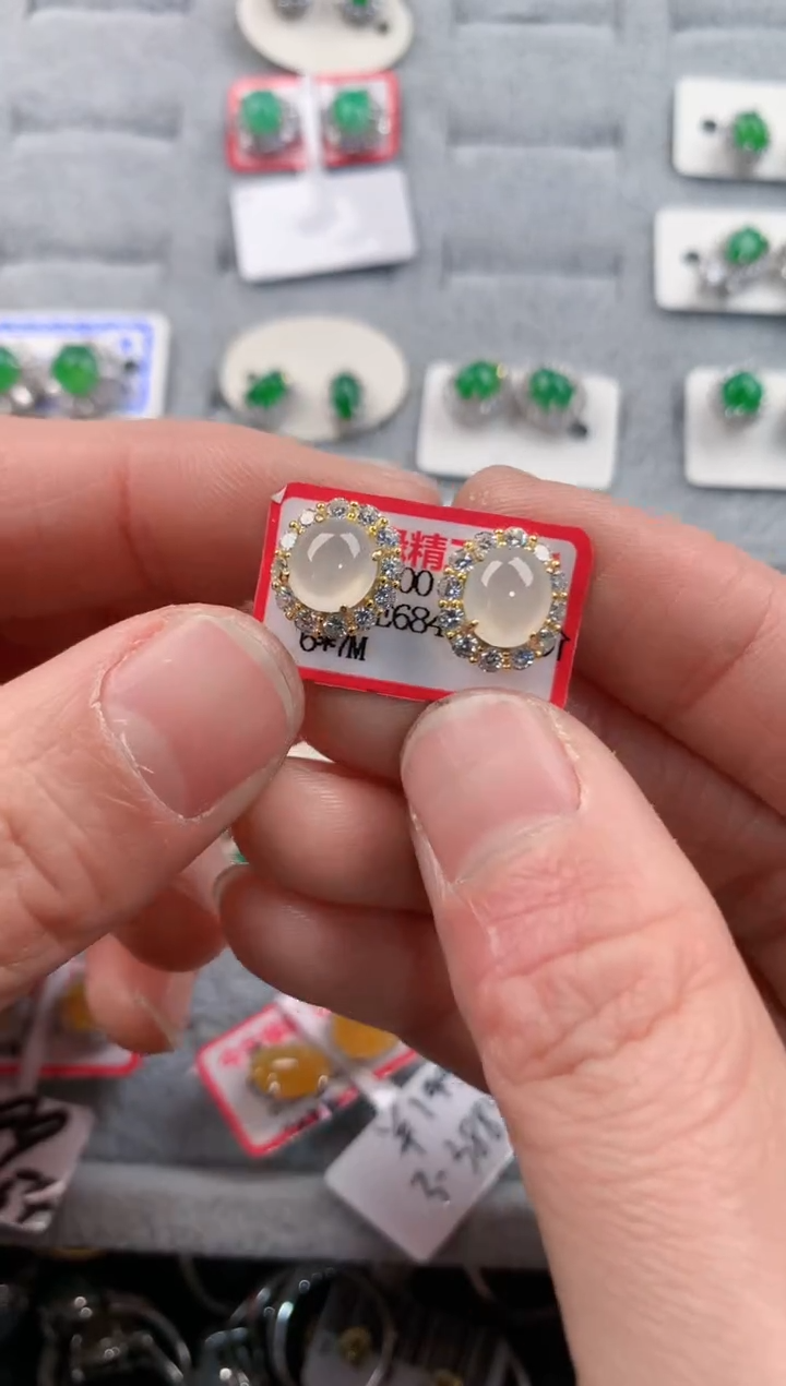 银S925镶嵌戒指翡翠444   2