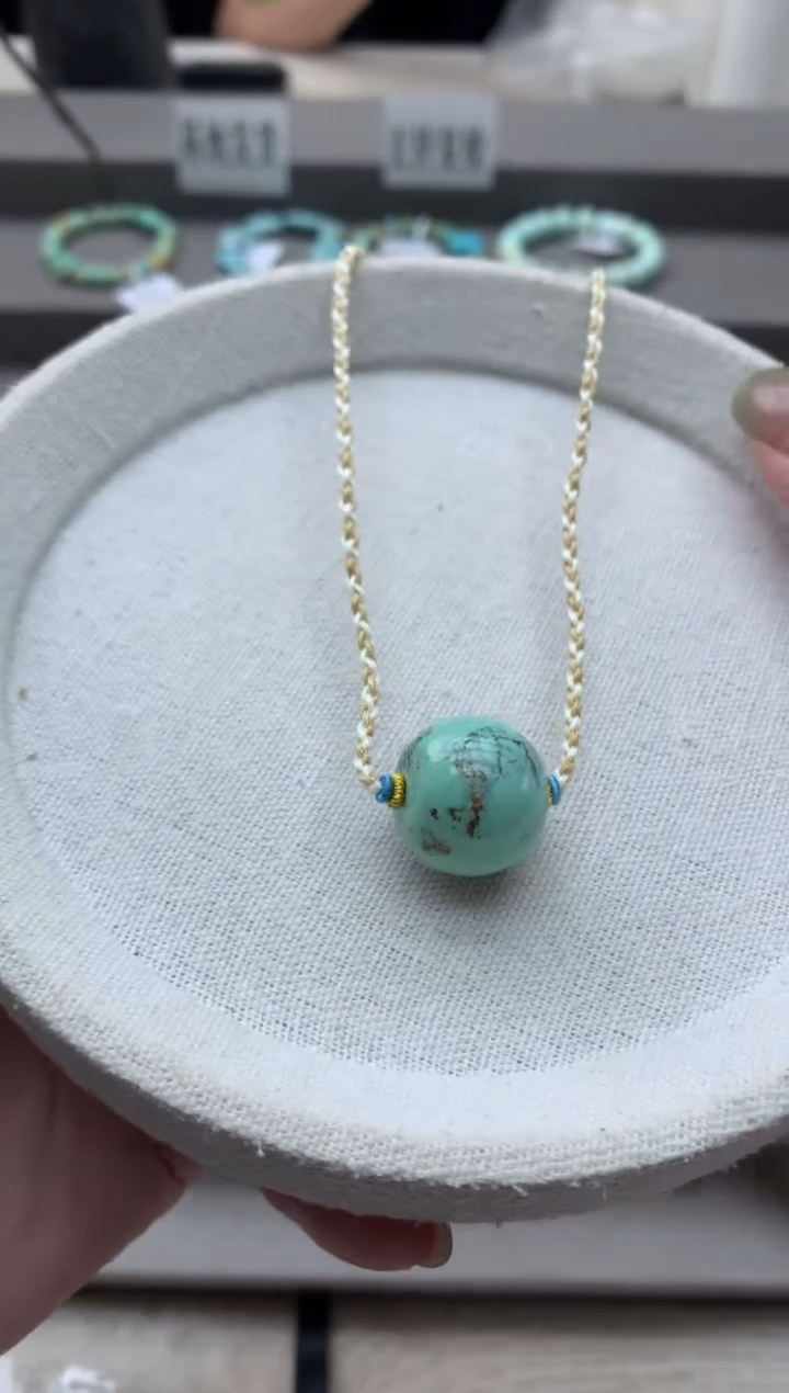 绿松石未镶嵌锁骨链Q42