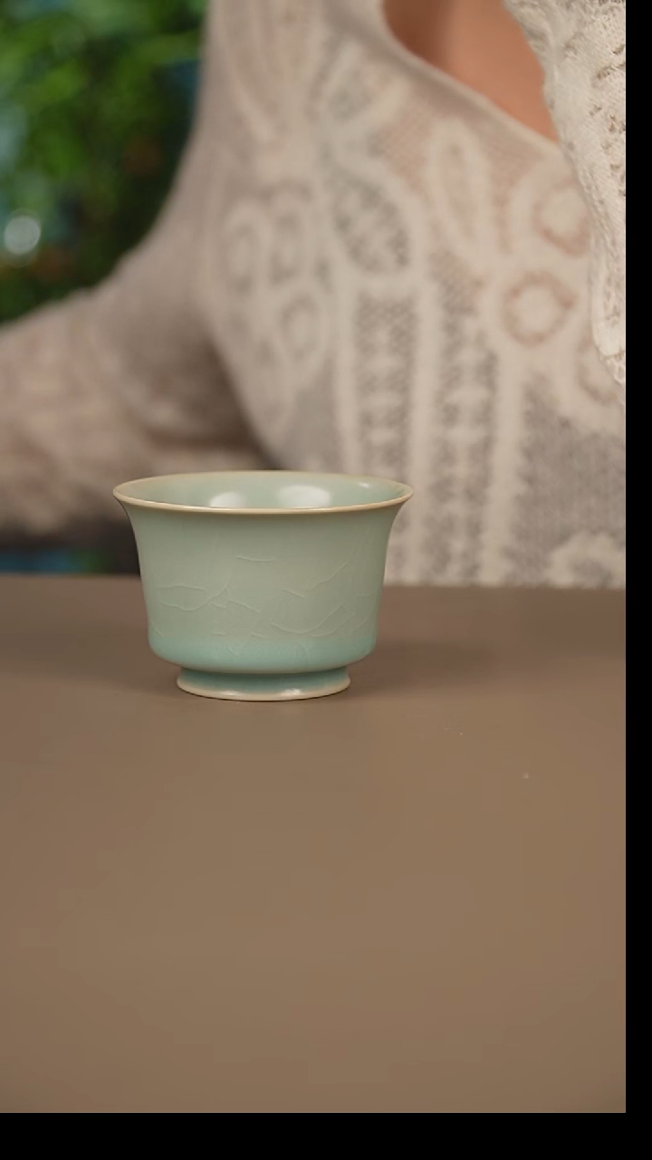 和**顺仿古天青马蹄杯微暇